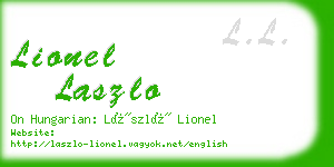 lionel laszlo business card